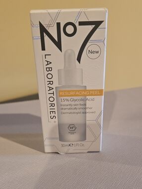 No 7 Rrsurfacing Peel 15% Glycolic Acid New In Box/Never Used